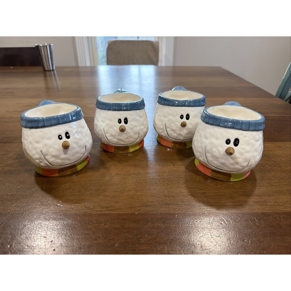 Marketplace Wonderland Vintage Snowman Mug 4 piece set Christmas
